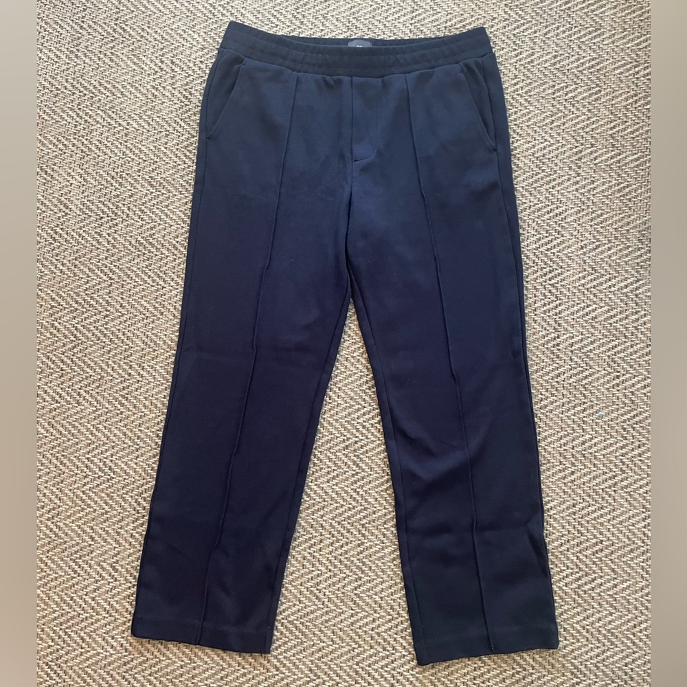 H&M women’s Medium Petite navy blue Elasticated cotton trousers